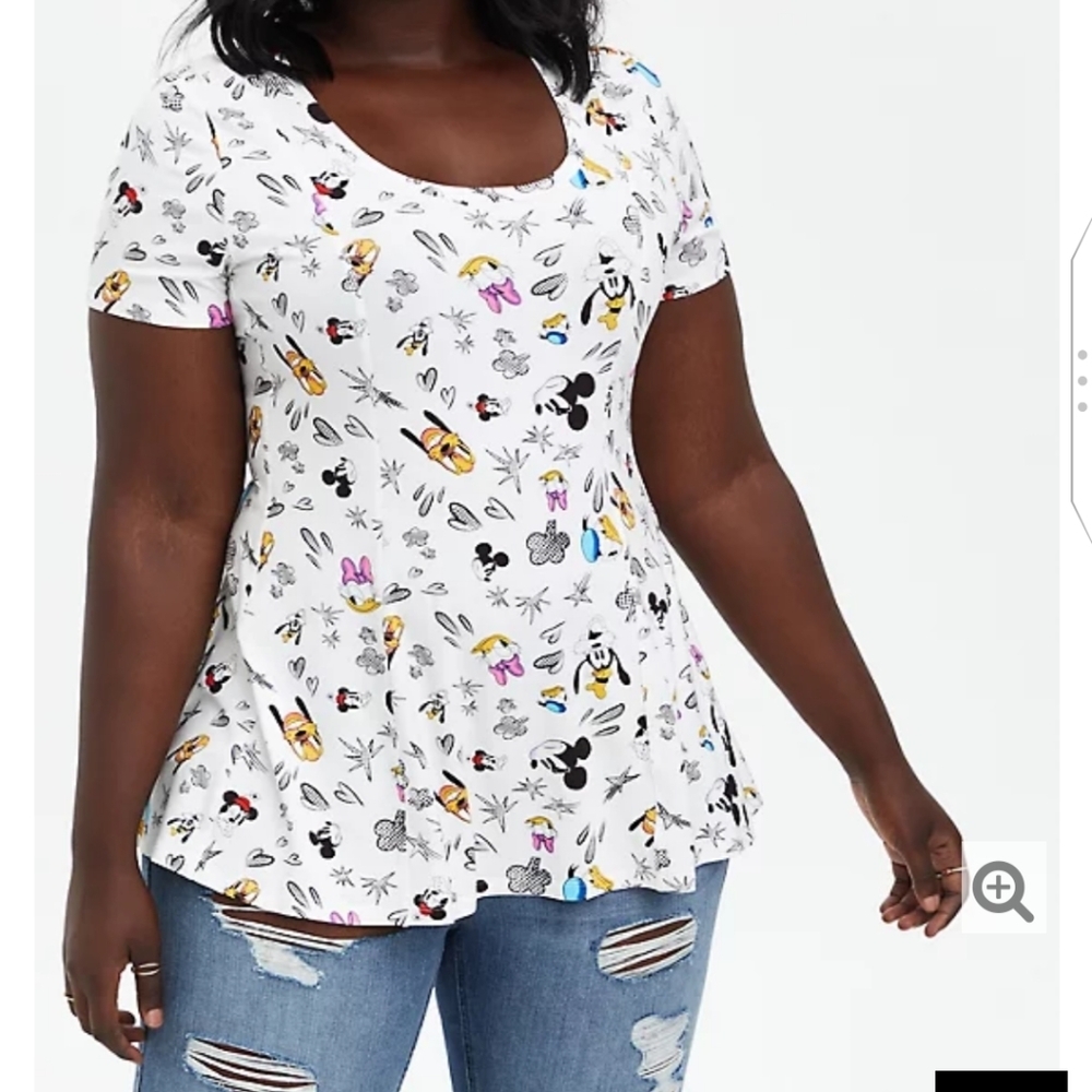 🆕 DISNEY MICKEY & FRIENDS FIT & FLARE TOP